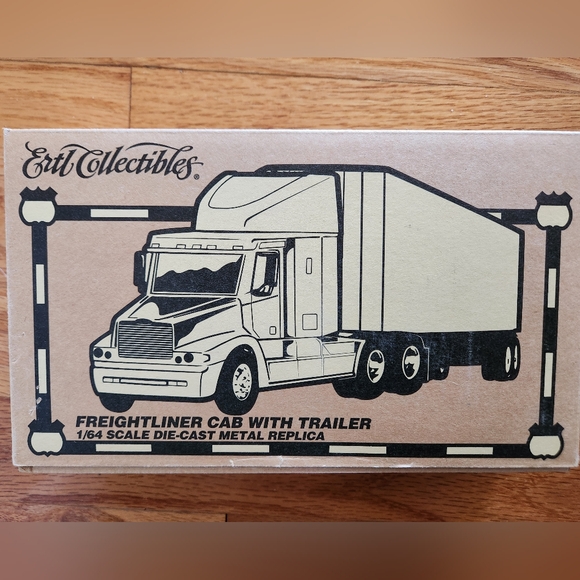 Vintage Ertl Collectibles Freightliner With Trailer, "Allsteel", NEW In Box - Picture 1 of 6